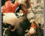 乔瓦尼 巴蒂斯塔 提埃波罗 : The Virgin Appearing to St Philip Neri